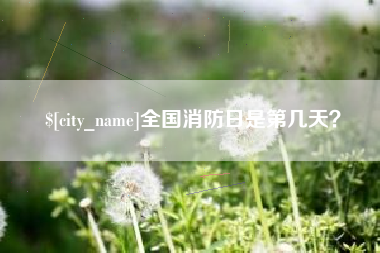 固安全国消防日是第几天？