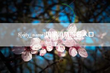 固安国家消防报名入口