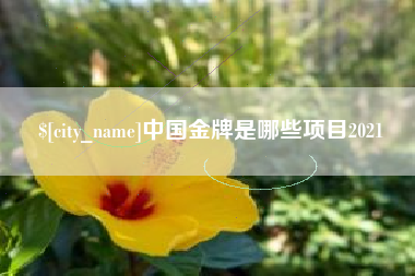 固安中国金牌是哪些项目2021