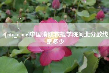 固安中国消防救援学院河北分数线是多少