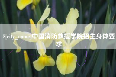固安中国消防救援学院招生身体要求