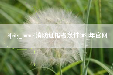固安消防证报考条件2024年官网