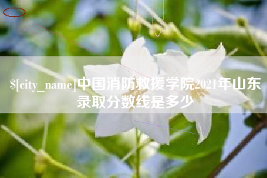固安中国消防救援学院2021年山东录取分数线是多少