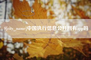 固安中国执行信息公开网有app吗