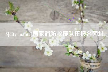 固安国家消防救援队伍报名网址