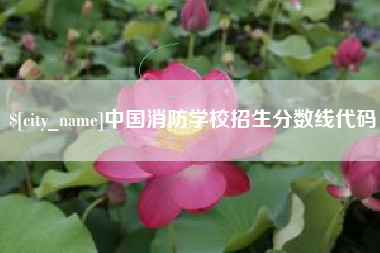 固安中国消防学校招生分数线代码