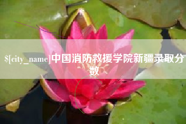 固安中国消防救援学院新疆录取分数