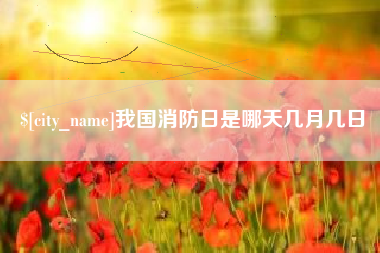 固安我国消防日是哪天几月几日
