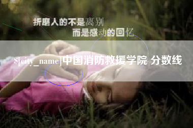 固安中国消防救援学院 分数线