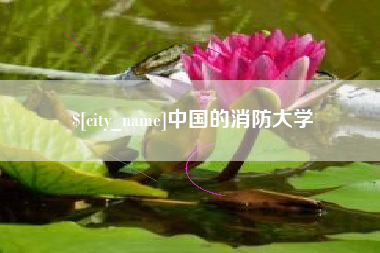 固安中国的消防大学
