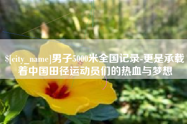 固安男子5000米全国记录-更是承载着中国田径运动员们的热血与梦想