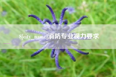 固安消防专业视力要求