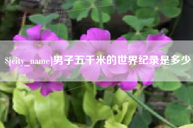 固安男子五千米的世界纪录是多少