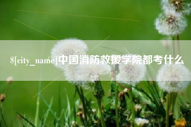 固安中国消防救援学院都考什么