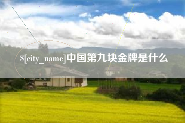 固安中国第九块金牌是什么