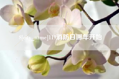 固安119消防日哪年开始