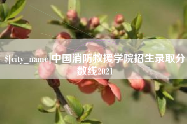 固安中国消防救援学院招生录取分数线2021