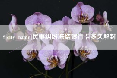 固安民事纠纷冻结银行卡多久解封