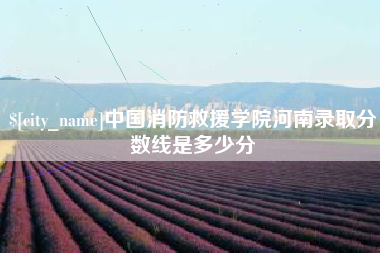 固安中国消防救援学院河南录取分数线是多少分
