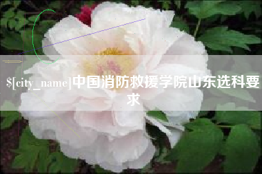 固安中国消防救援学院山东选科要求