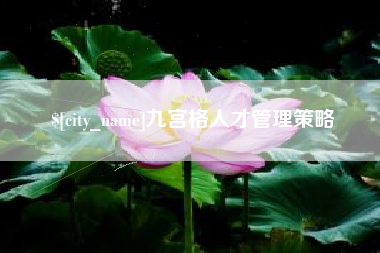 固安九宫格人才管理策略