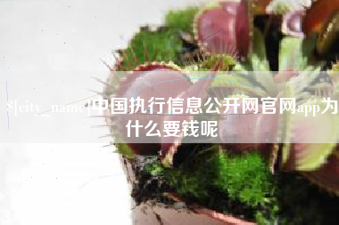 固安中国执行信息公开网官网app为什么要钱呢