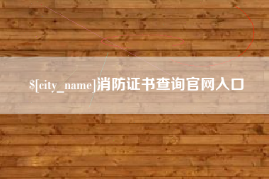 固安消防证书查询官网入口